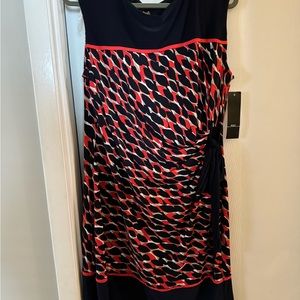 NWT. Sleeveless multi colored dress.